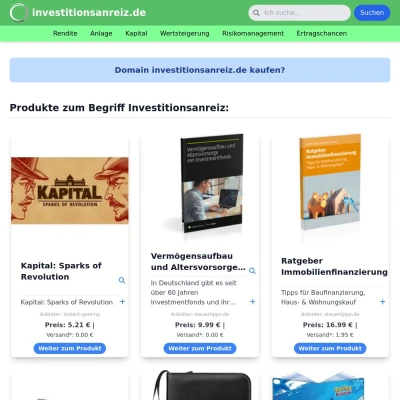 Screenshot investitionsanreiz.de