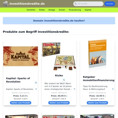 Screenshot investitionskredite.de