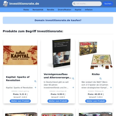 Screenshot investitionsrate.de