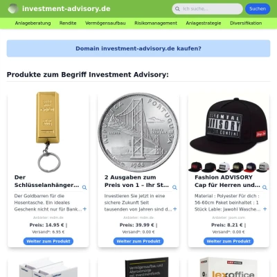 Screenshot investment-advisory.de