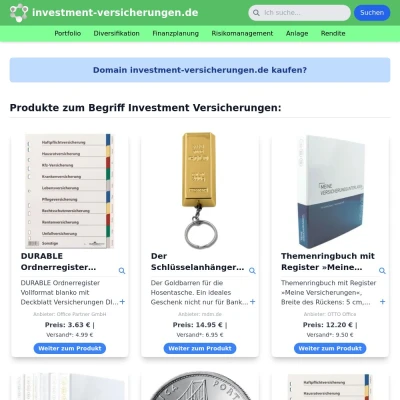 Screenshot investment-versicherungen.de