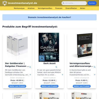 Screenshot investmentanalyst.de