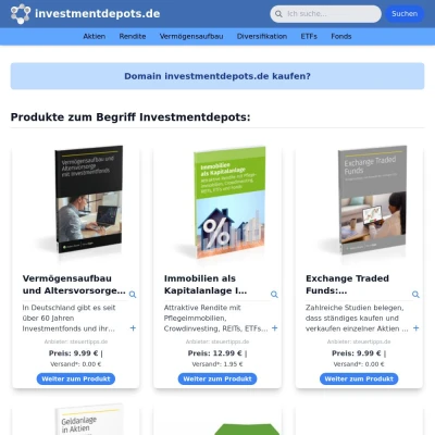 Screenshot investmentdepots.de