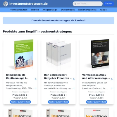 Screenshot investmentstrategen.de