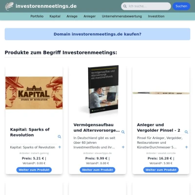 Screenshot investorenmeetings.de