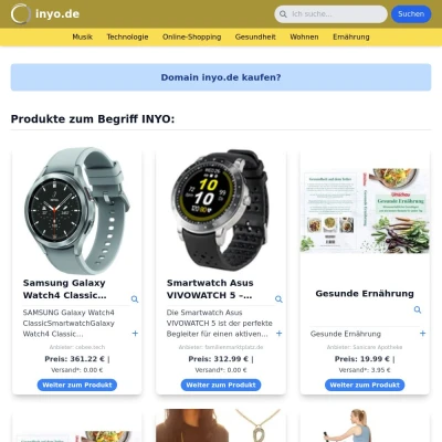 Screenshot inyo.de