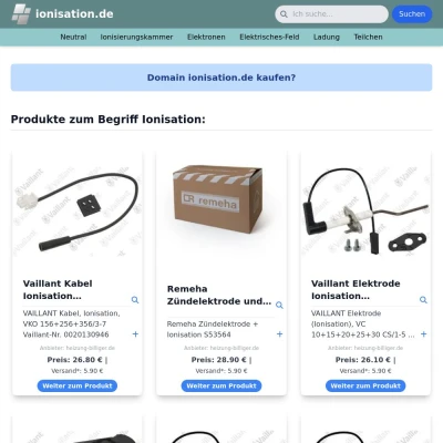 Screenshot ionisation.de