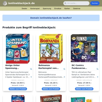 Screenshot ionlineblackjack.de