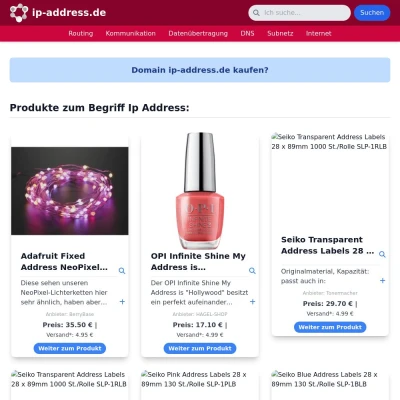 Screenshot ip-address.de