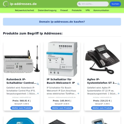 Screenshot ip-addresses.de