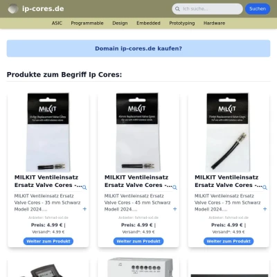 Screenshot ip-cores.de