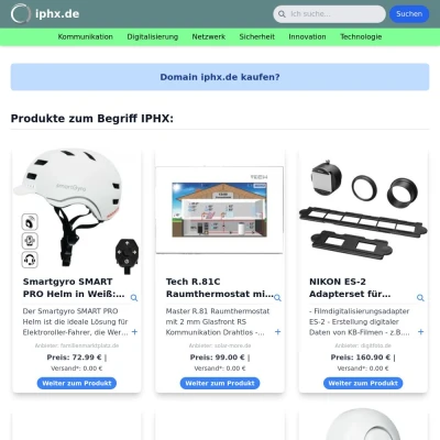 Screenshot iphx.de