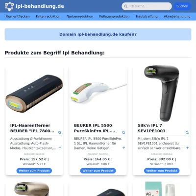 Screenshot ipl-behandlung.de