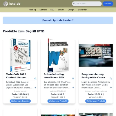 Screenshot iptd.de