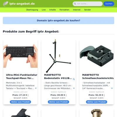 Screenshot iptv-angebot.de