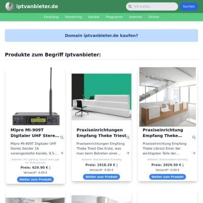 Screenshot iptvanbieter.de