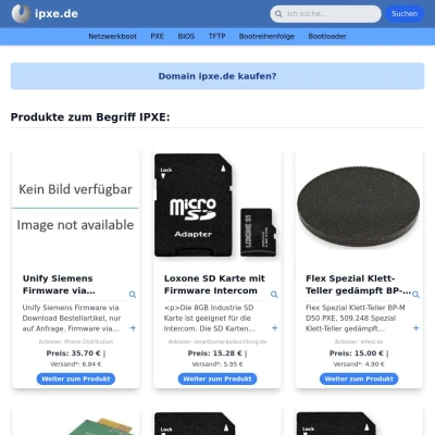 Screenshot ipxe.de
