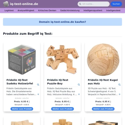 Screenshot iq-test-online.de
