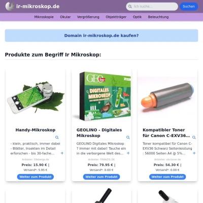 Screenshot ir-mikroskop.de