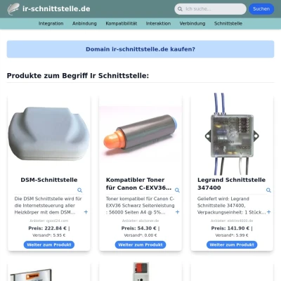 Screenshot ir-schnittstelle.de