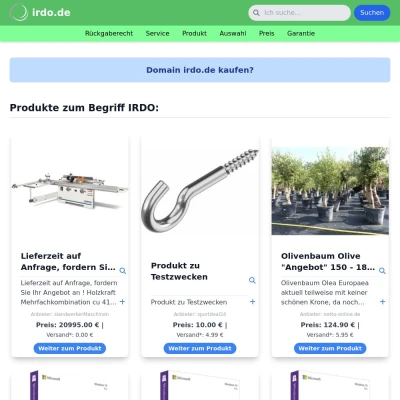 Screenshot irdo.de