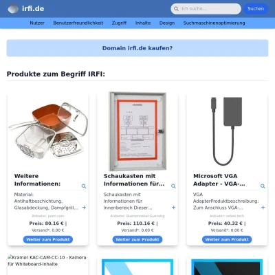 Screenshot irfi.de