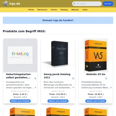 Screenshot irgs.de