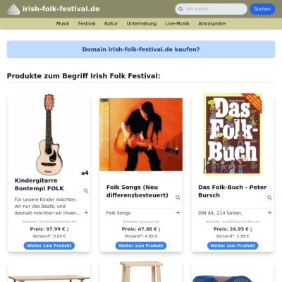 Screenshot irish-folk-festival.de