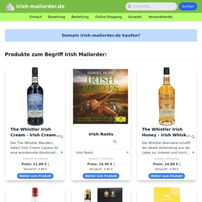 Screenshot irish-mailorder.de