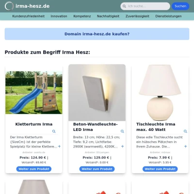 Screenshot irma-hesz.de