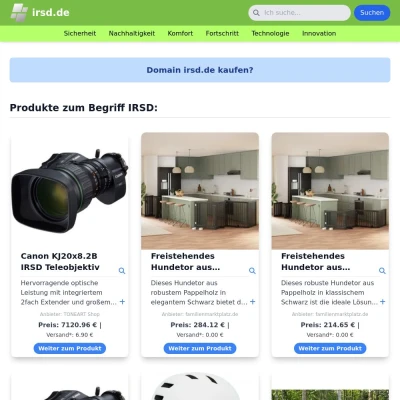 Screenshot irsd.de