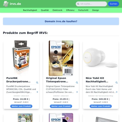 Screenshot irvs.de