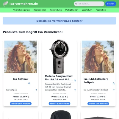 Screenshot isa-vermehren.de