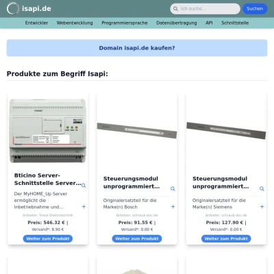 Screenshot isapi.de