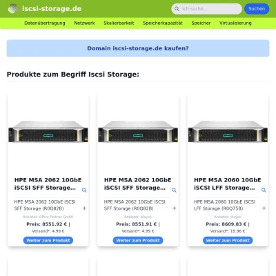 Screenshot iscsi-storage.de