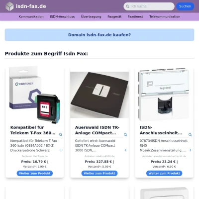 Screenshot isdn-fax.de