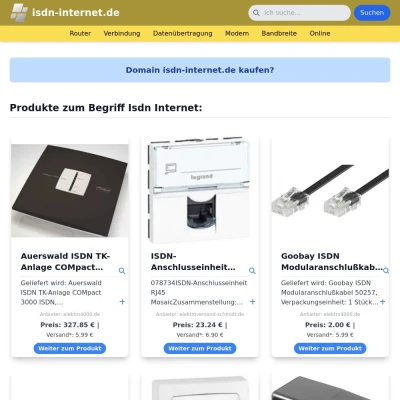 Screenshot isdn-internet.de