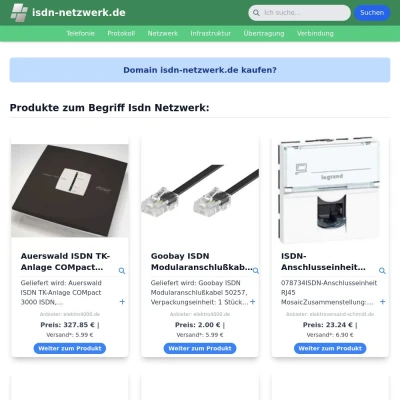 Screenshot isdn-netzwerk.de