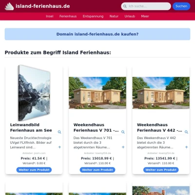 Screenshot island-ferienhaus.de