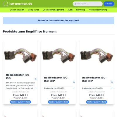 Screenshot iso-normen.de