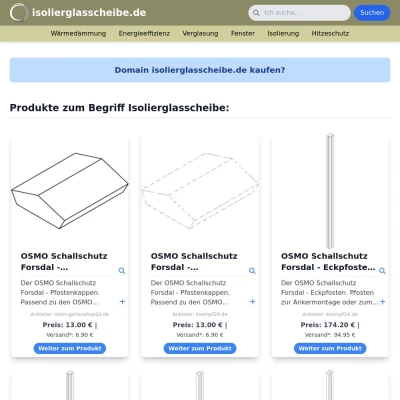 Screenshot isolierglasscheibe.de