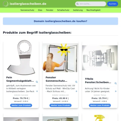 Screenshot isolierglasscheiben.de