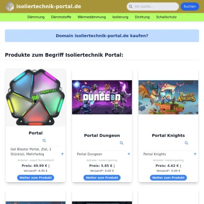 Screenshot isoliertechnik-portal.de