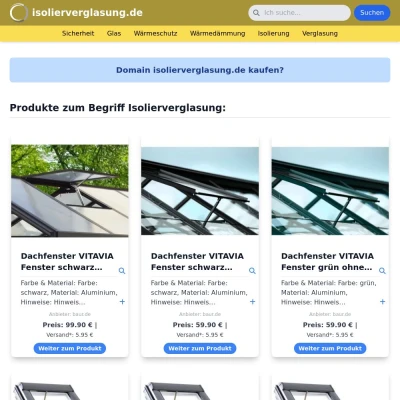 Screenshot isolierverglasung.de