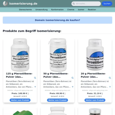 Screenshot isomerisierung.de