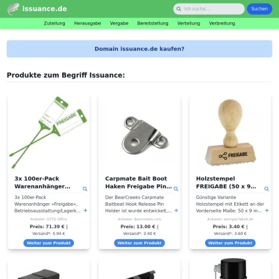 Screenshot issuance.de