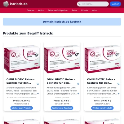 Screenshot istrisch.de