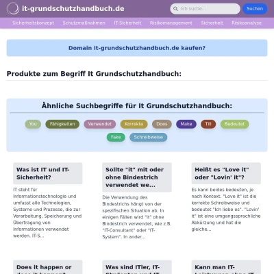 Screenshot it-grundschutzhandbuch.de