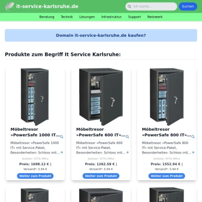 Screenshot it-service-karlsruhe.de