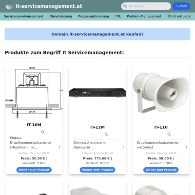 Screenshot it-servicemanagement.at